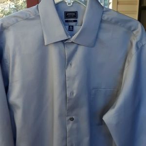 ARROW FITTED DRESS SHIRT SIZE 161/2, 34/35 , 63% Cotton, 35% Polyester,  2%LYCRA